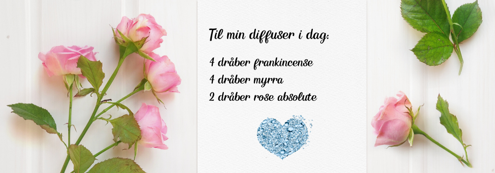 Diffuser blend med rose, myrra og frankincense