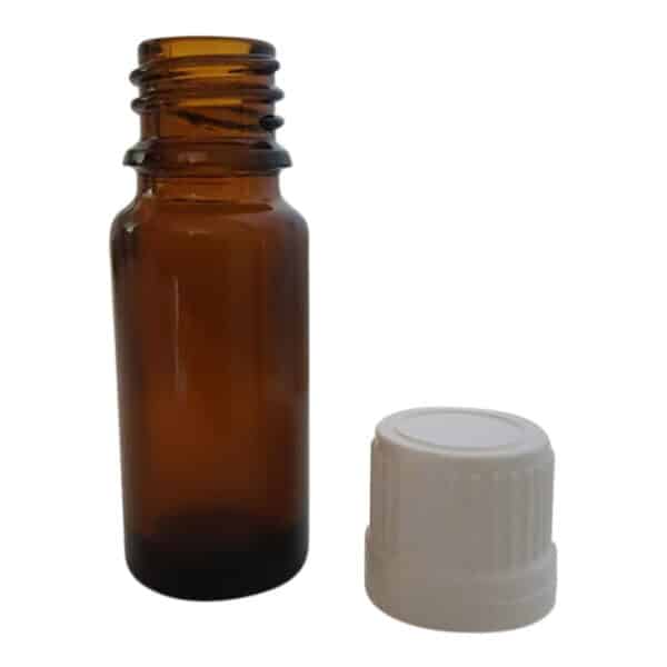 Brun glasflaske med låg 10 ml - Image 2
