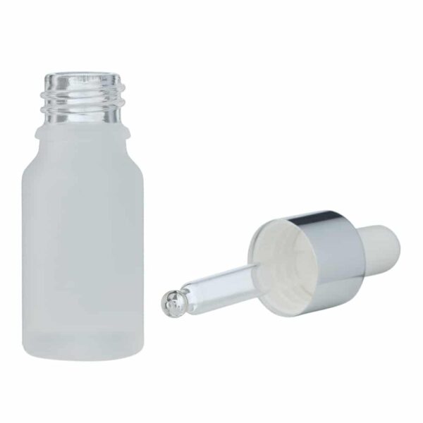 10 ml hvid flaske m. pipette - Image 2