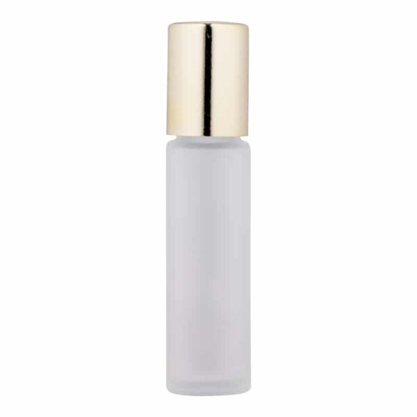 Roll-On glasflaske mat hvid 10 ml