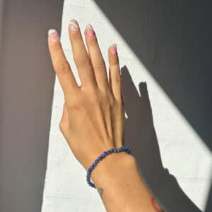 Armbånd Perler i Blå Lapis Lazuli