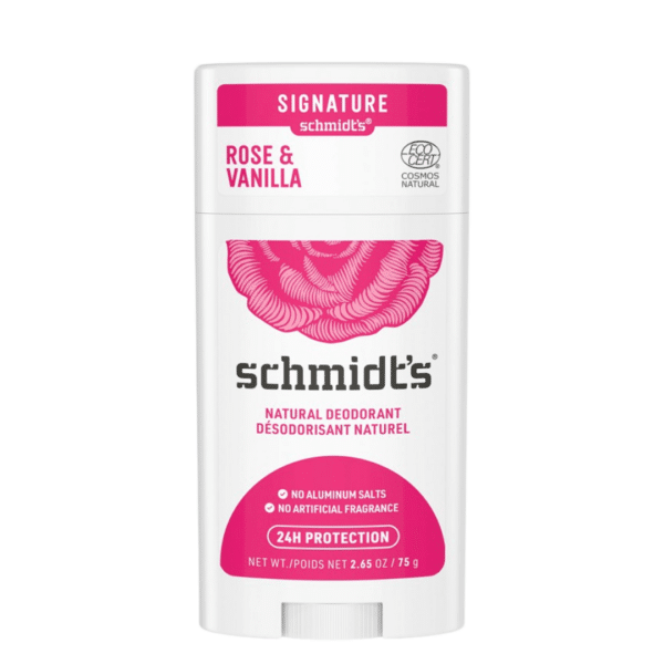 Schmidt's Naturals deodorant stick Rose & Vanilla