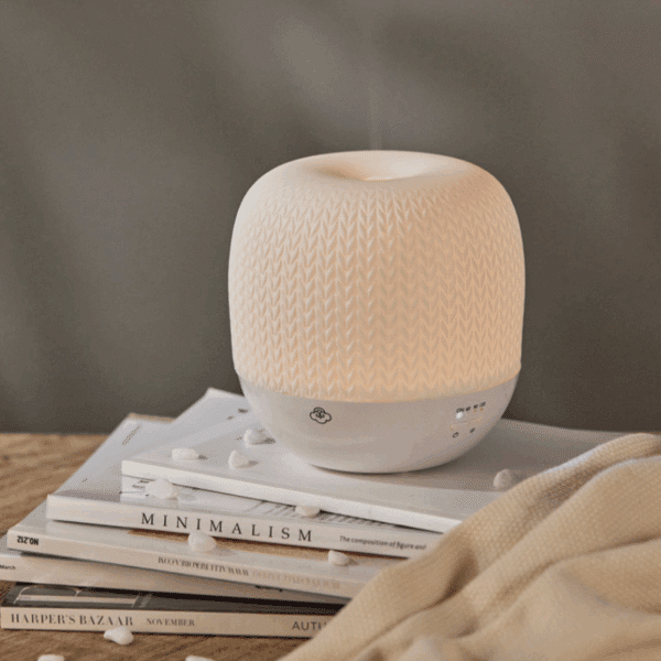 hvid aromadiffuser i keramik