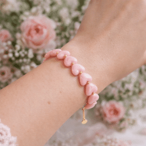 Bazou armbånd med hjerter - lyserød