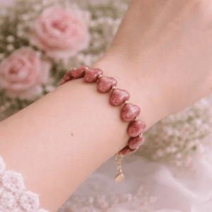Bazou armbånd med hjerter - rosa