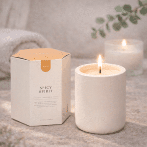 Azur Spicy Spirit Duftlys - Håndlavet sojavokslys
