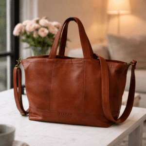 Muud Hiba Zipper Shopper | Rich Brown