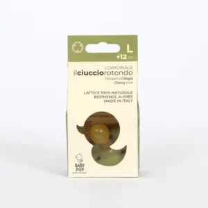 BABY POP - Rund naturgummisut - 0-6 mdr Salviegrøn